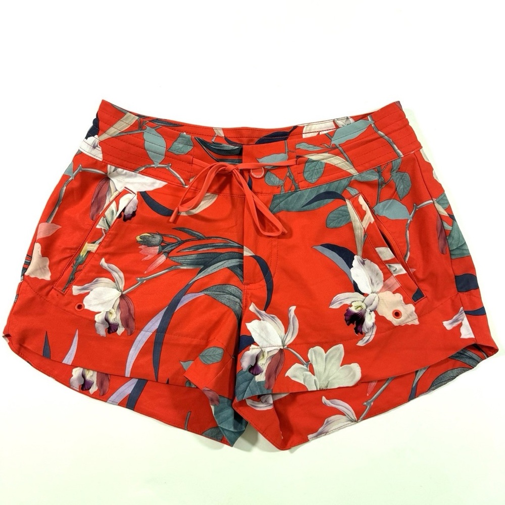 Athleta Red Floral Women's Board Shorts